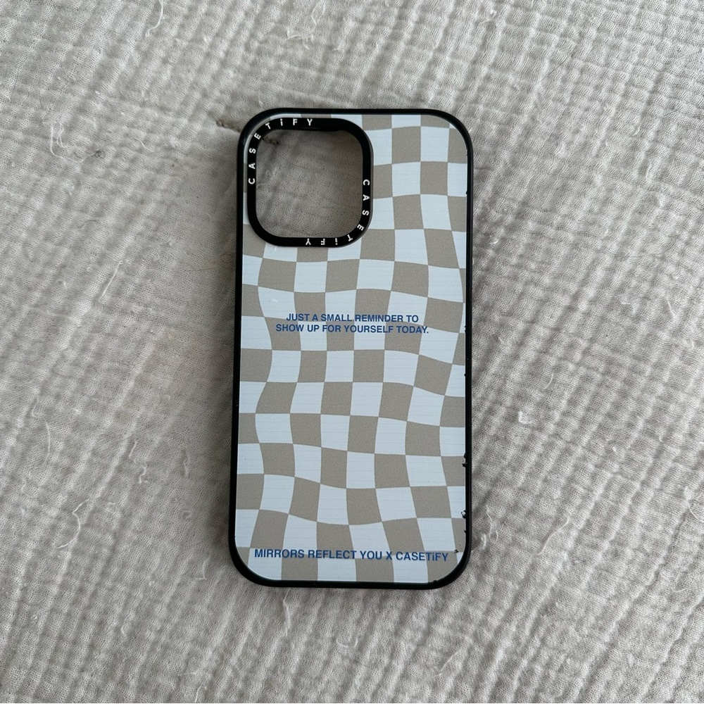Casetify x Mirrors Reflect You Checkered IPhone 14 Pro Max Phone Case